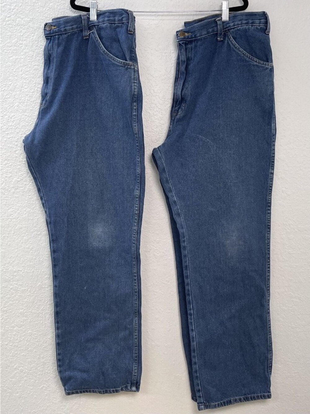 Lot 2 UNIFIRST Mens 40x32 Blue 100% Cotton Denim Uniform Work JEANS 109105
